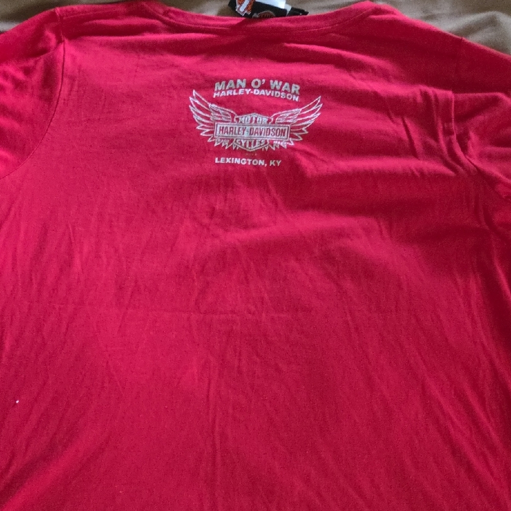 Harley-Davidson Bright Red Short Sleeve Tee - Picture 5 of 7